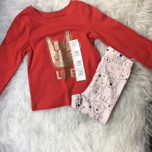 NWT Cat & Jack top and legging